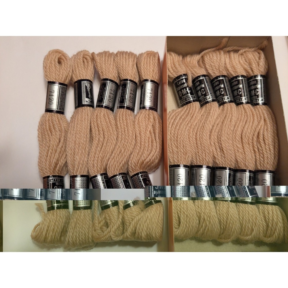 10 Skeins Laine Tapisserie DMC 100% Wool 8 Meters ea #7593 Antique Blue Light